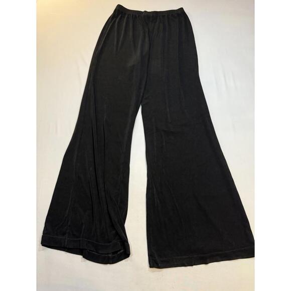Chico’s Travelers Black Flowy Wide Leg Pull‎ On Pants Size 1 (small) - Picture 2 of 8